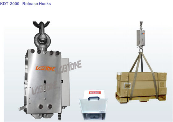 Haki zwalniające do testera upadku zgodne z normą ISO dla dużych i ciężkich opakowań do 1500 kg o dużej nośności i szybkim upadku